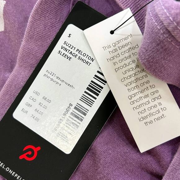 Peloton Short Sleeve Purple Vintage Cotton T-shirt Make Your Mark Small NWT - Picture 8 of 8